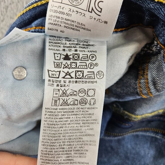 Levis Jeans Mens 38x32 (40x30) Blue 513 Slim Straight Modern - Picture 4 of 16